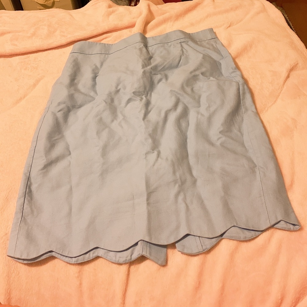 NEW Size 2 pencil skirt J. Crew light sky blue